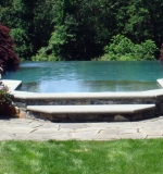 Vanishing edge spa into vanishing edge pool.