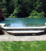 Vanishing edge spa into vanishing edge pool.