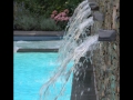 In classic Romanesque spouts, comes falling water.